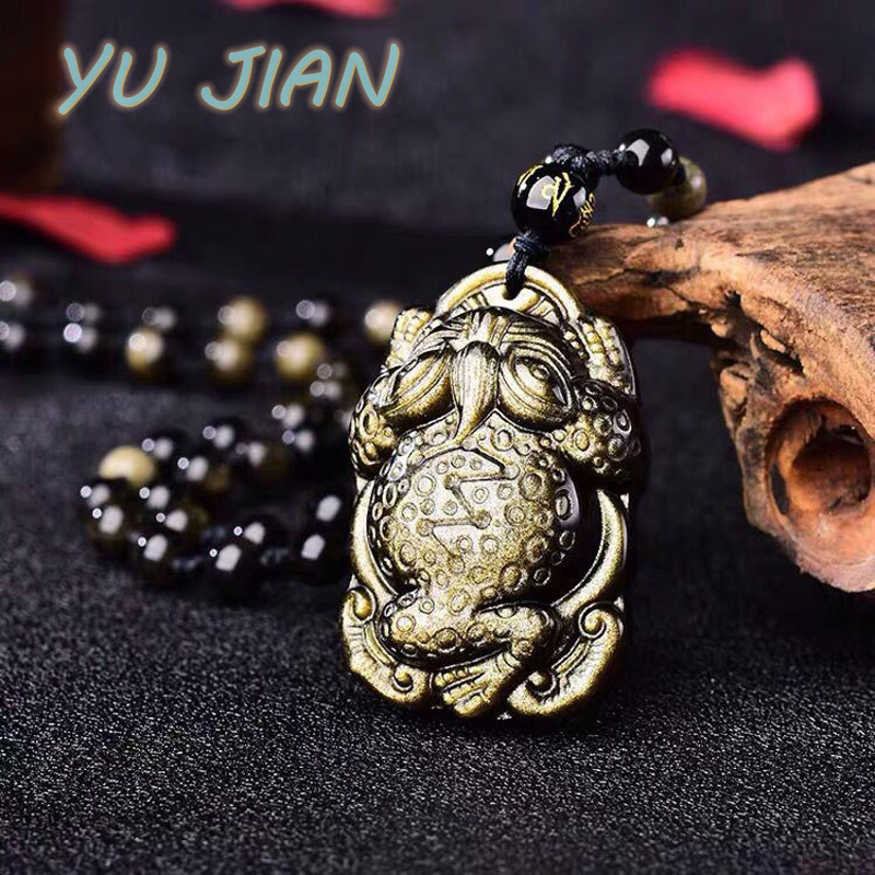 Natural Gold-Obsidian Pendant  - đánh giá và giá Longevity Health & Wellness Hotel