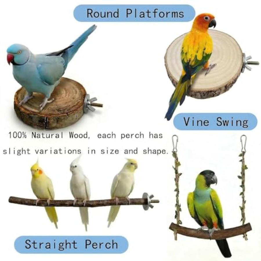 8PCS natural wood bird perches - đánh giá và giá Health & Wellness Website