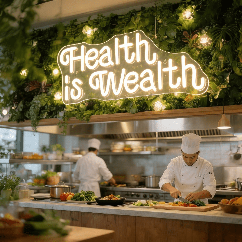 Health is Wealth Neon Sign LED - đánh giá và giá Health Wellness Lifestyle
